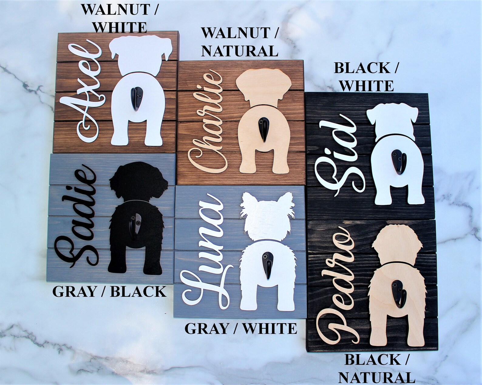 Dog Leash Holder for Wallpersonalized Wood Dog Leash Etsy