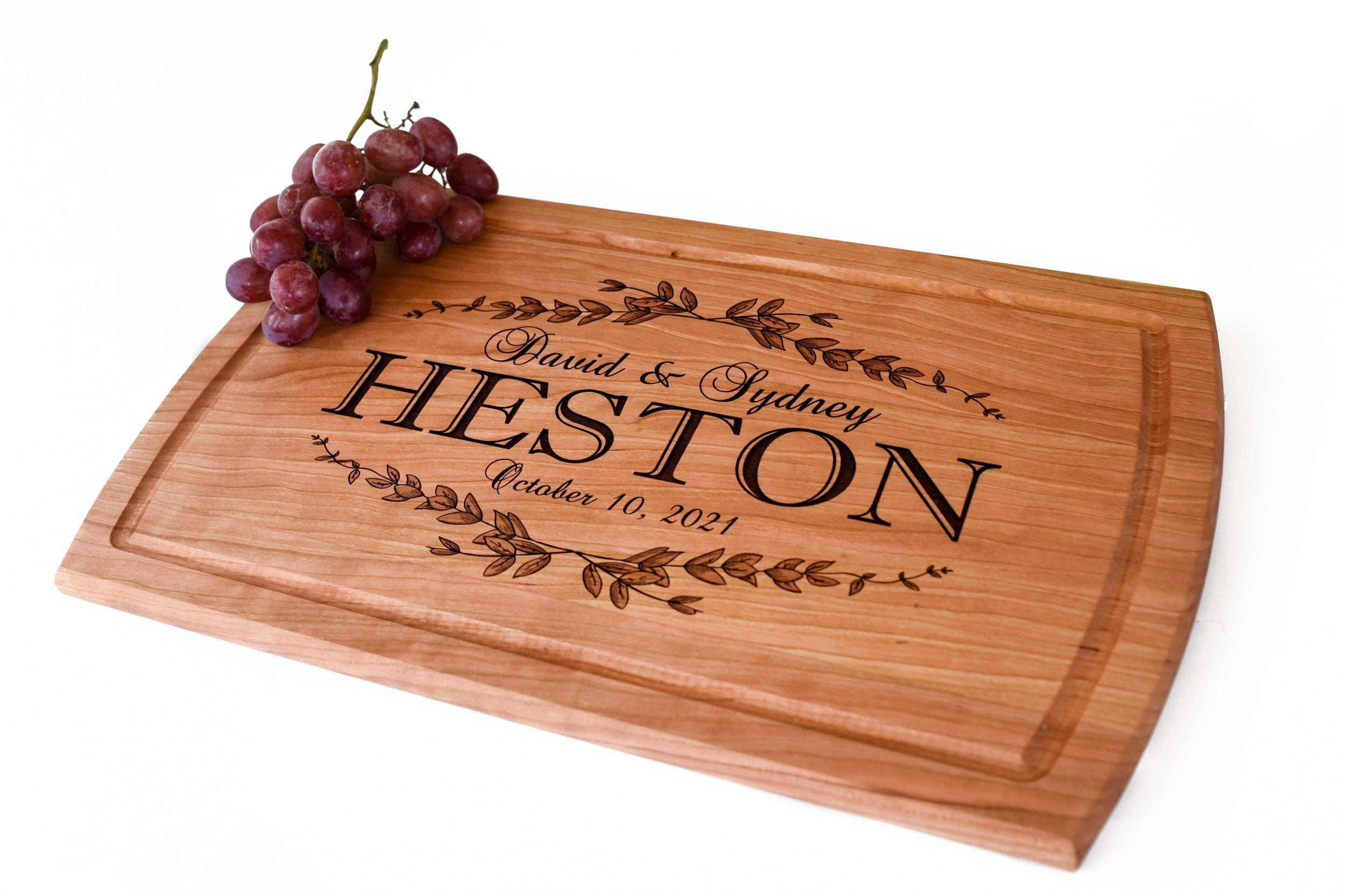 9 x 12 Maple Cutting Board w/ Engraved Couples' Names