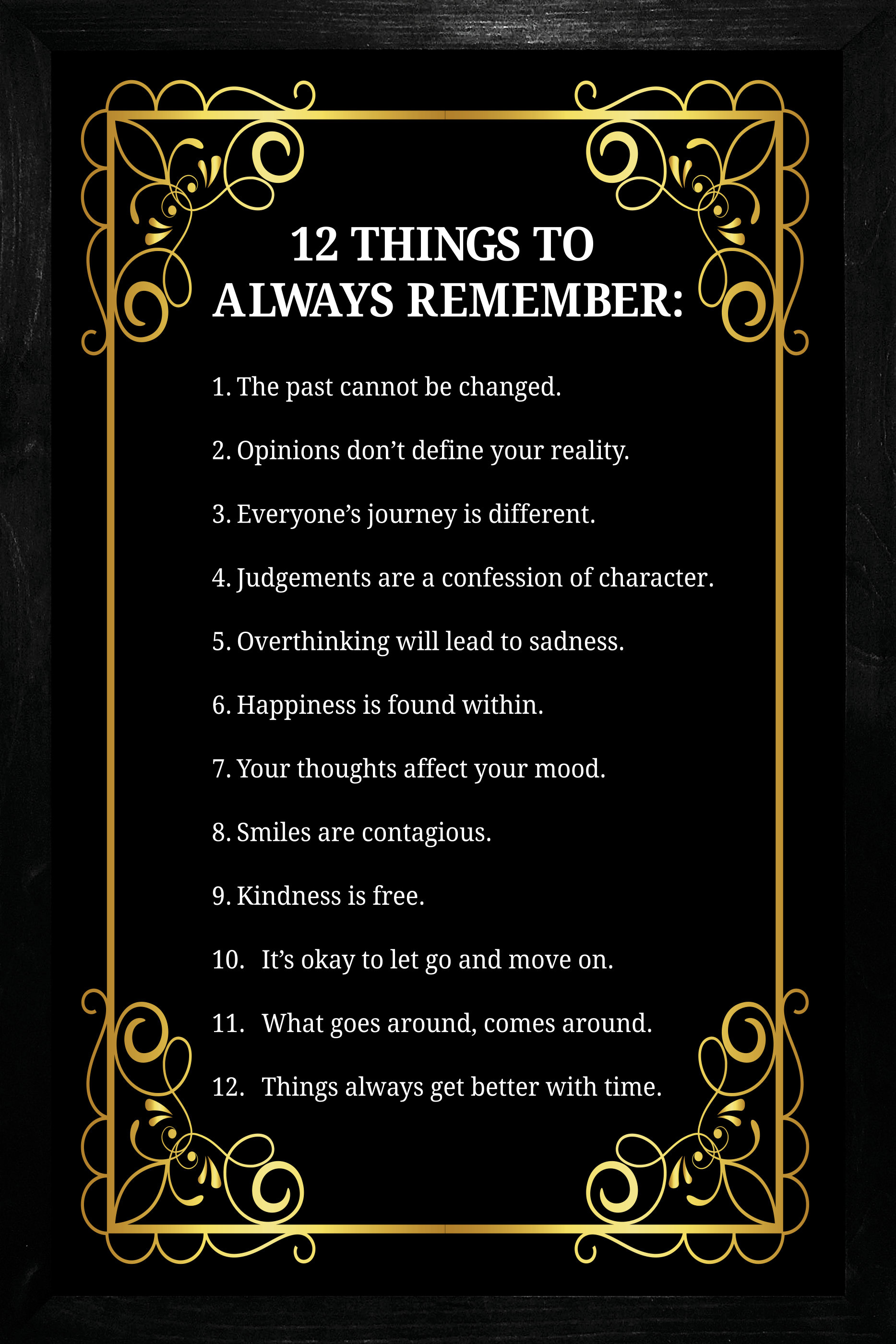 12 things to always remember signinspirational wall artoffice wall