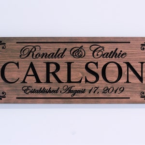 Personalized wedding gift for couple-personalized engagement gift-present-plaque-marriage gift-established wedding gift sign-date sign idea