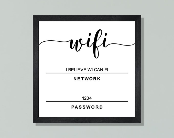 Wifi sign-wifi password sign office-wifi password sign for home-wifi password sign for guest room-personalized wifi for guest-business wifi