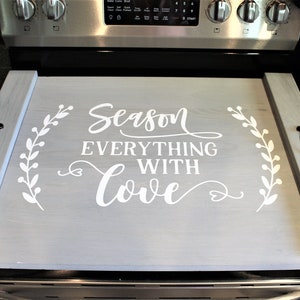 Farmhouse Stove Top Cover Noodle Board, Oven Cover, Stove Cover, Rusti –  JensenEden Farmhouse Decor