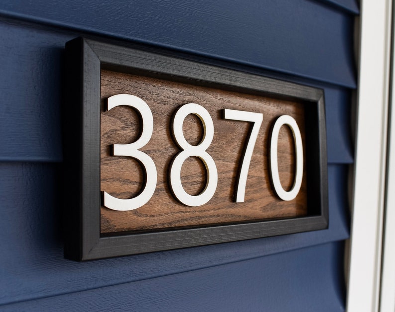 House numbers sign-address sign for house-horizontal address sign-house numbers plaque-address number sign-house address numbers sign image 2