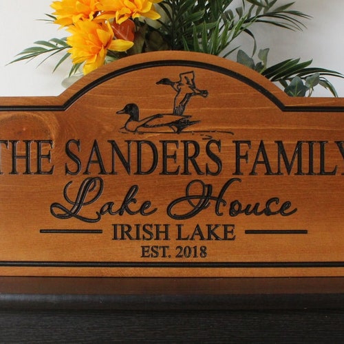 Personalized Lake House Signgiftsdecorwood Lake House Decor Etsy