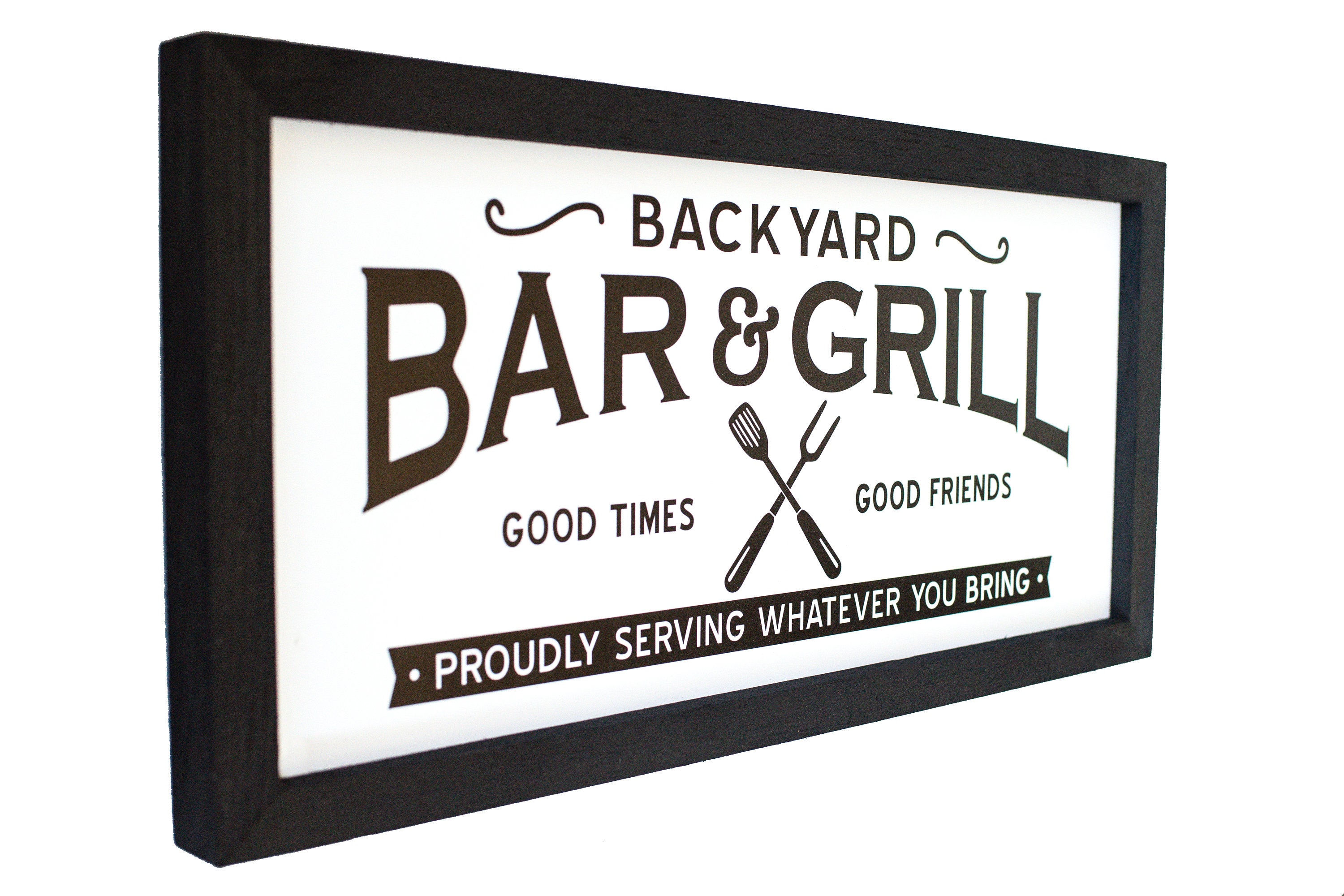 Backyard bar and grill sign bar signhome bar signgift for new deck