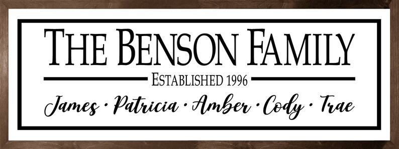 Personalized family name sign-family established sign-family name wood sign-custom family sign-family name wall sign-family gift for parents afbeelding 6