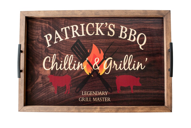 Personalized Grilling Traygrilling Giftcustom Bbq Etsy