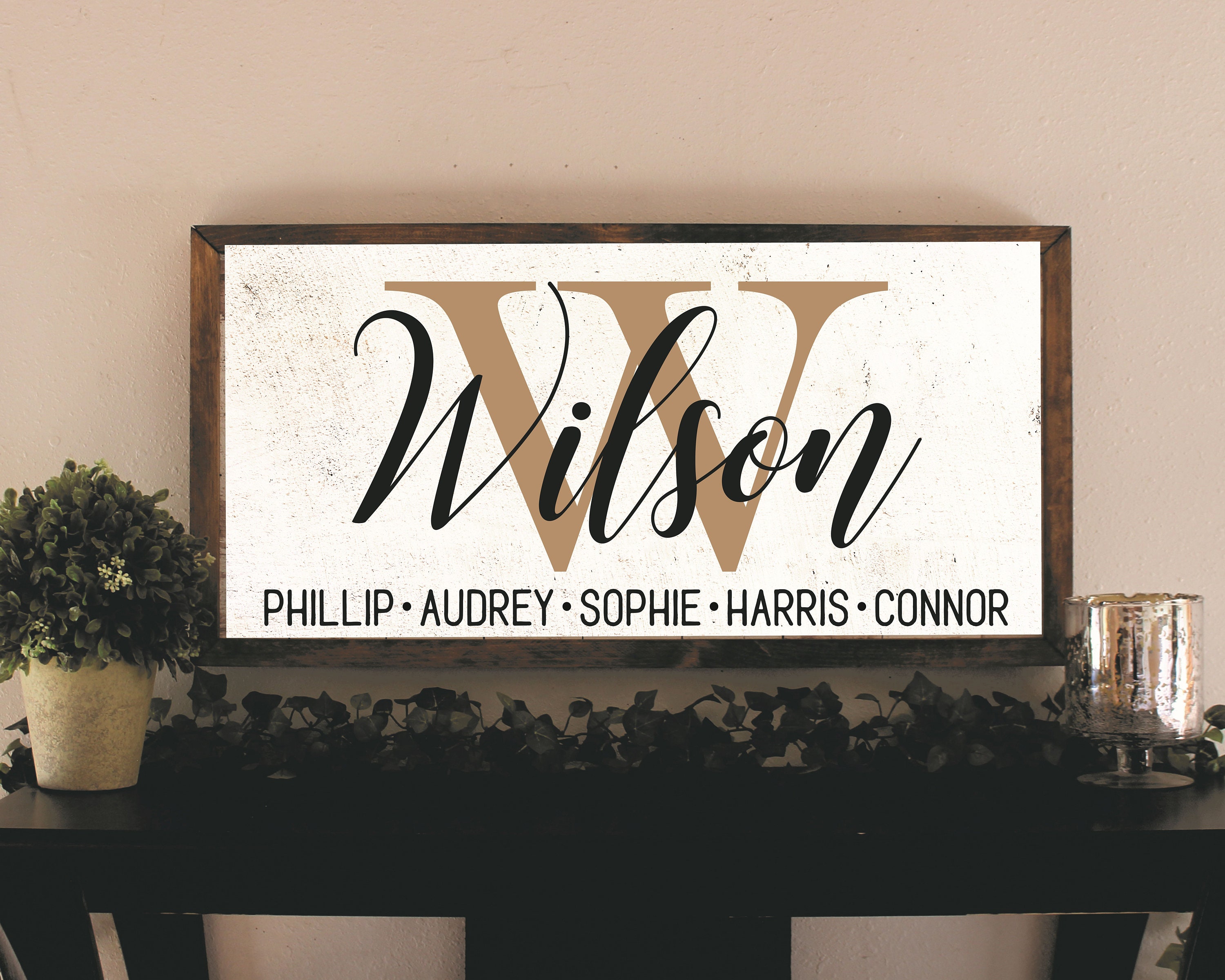 Family sign home-Custom wood personalized family signs-wood-wall family