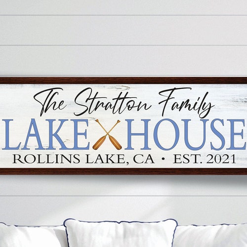Personalized Lake House Signgiftsdecorwood Lake House Etsy
