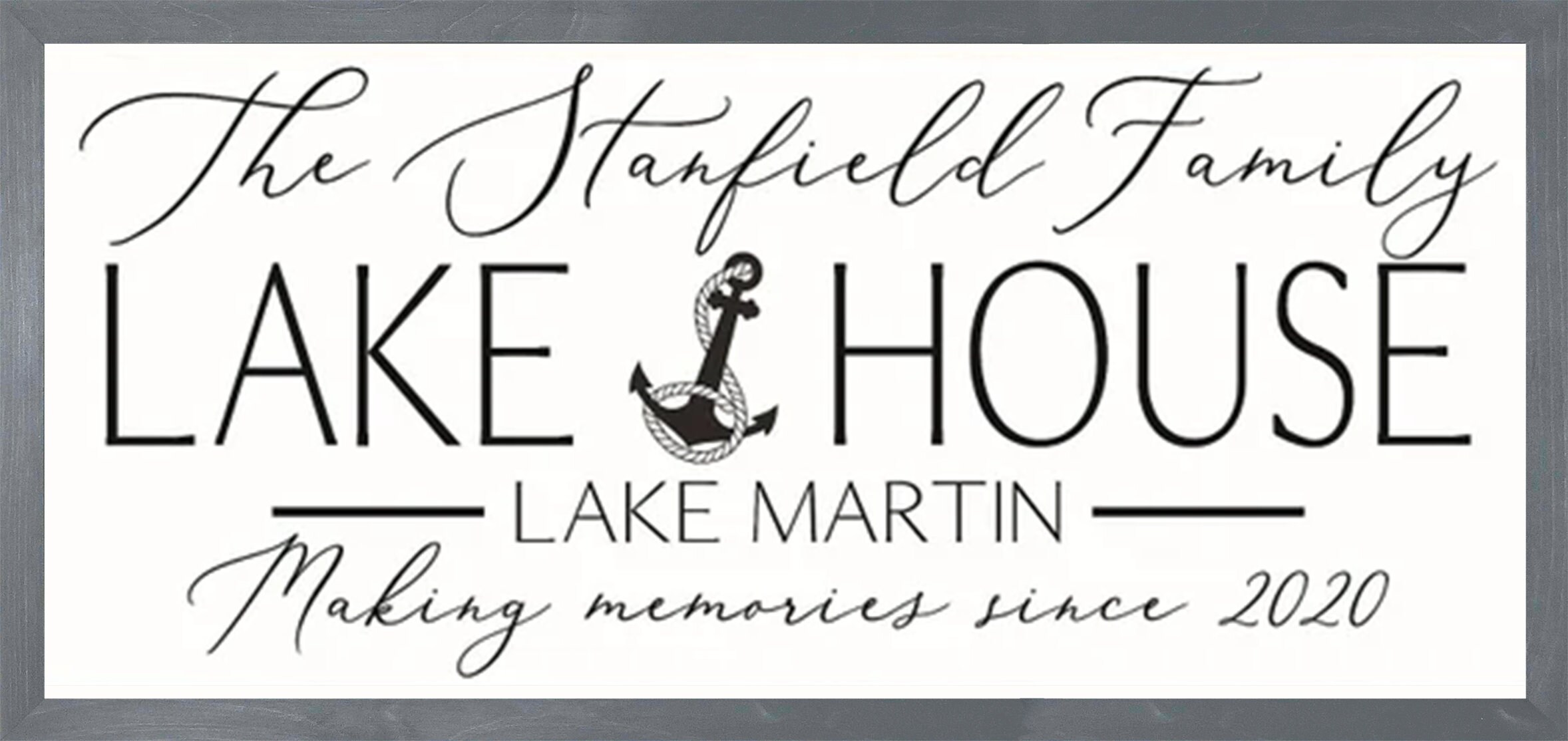 Lake house signpersonalized Lake house giftlake decorestablished