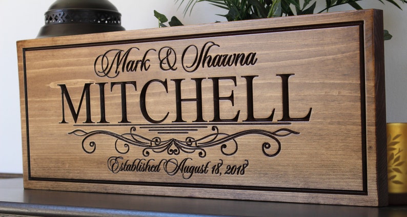 Personalized wedding gift for the couple-bride and groom gift-custom wedding gift sign-ENGRAVED wedding memento-save the date prop-sign-wood Bild 5