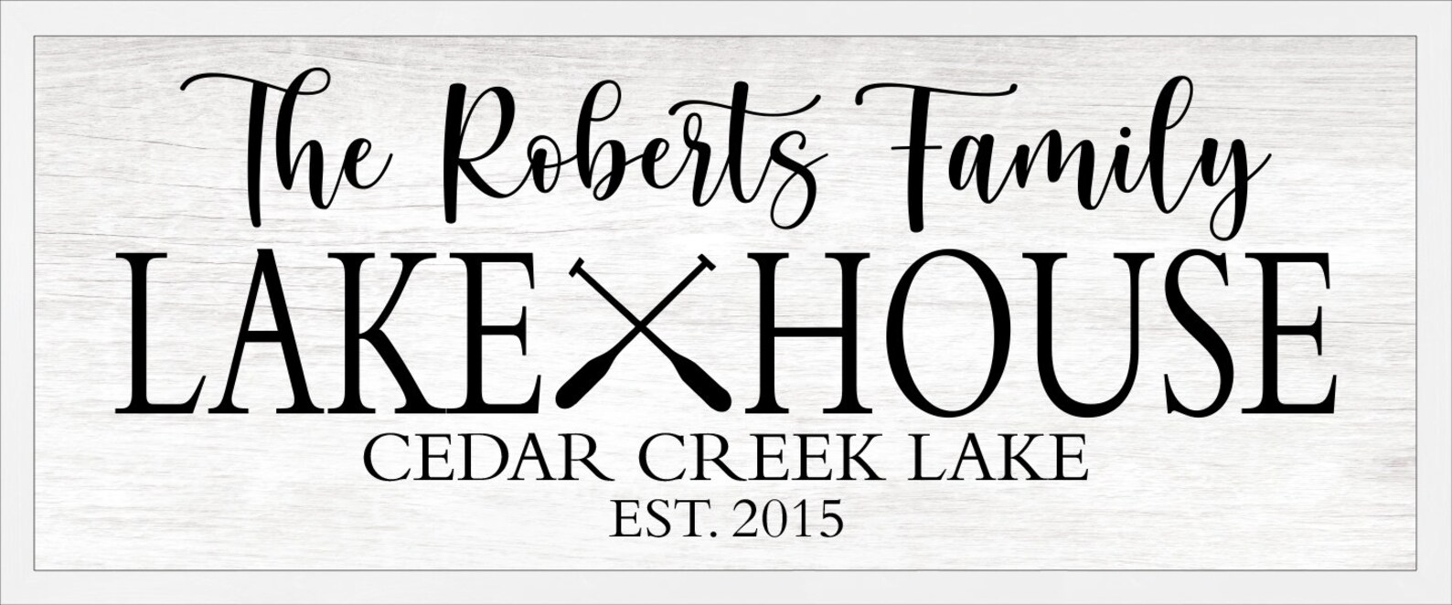 Custom Lake House Signlake Signslake House Etsy