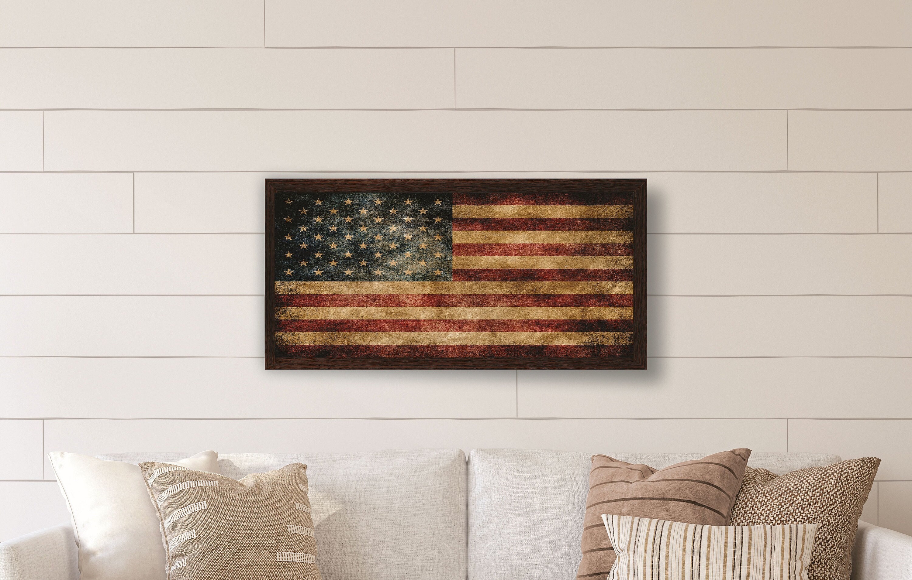 American flag wall artpatriotic wall decorvintage sign for living room decor above couch sign