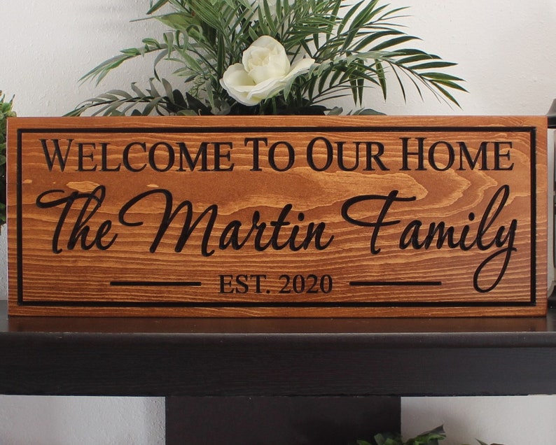 sign woodpersonalized front door Etsy
