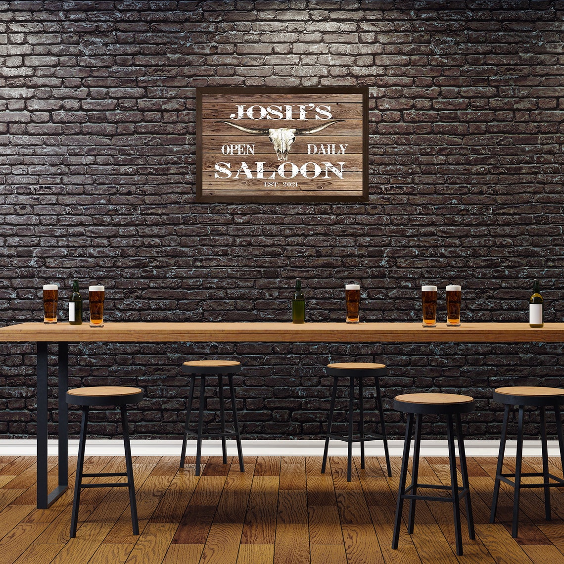 Personalized Bar Signcustom Bar Signpub Bar Signshome Bar Etsy