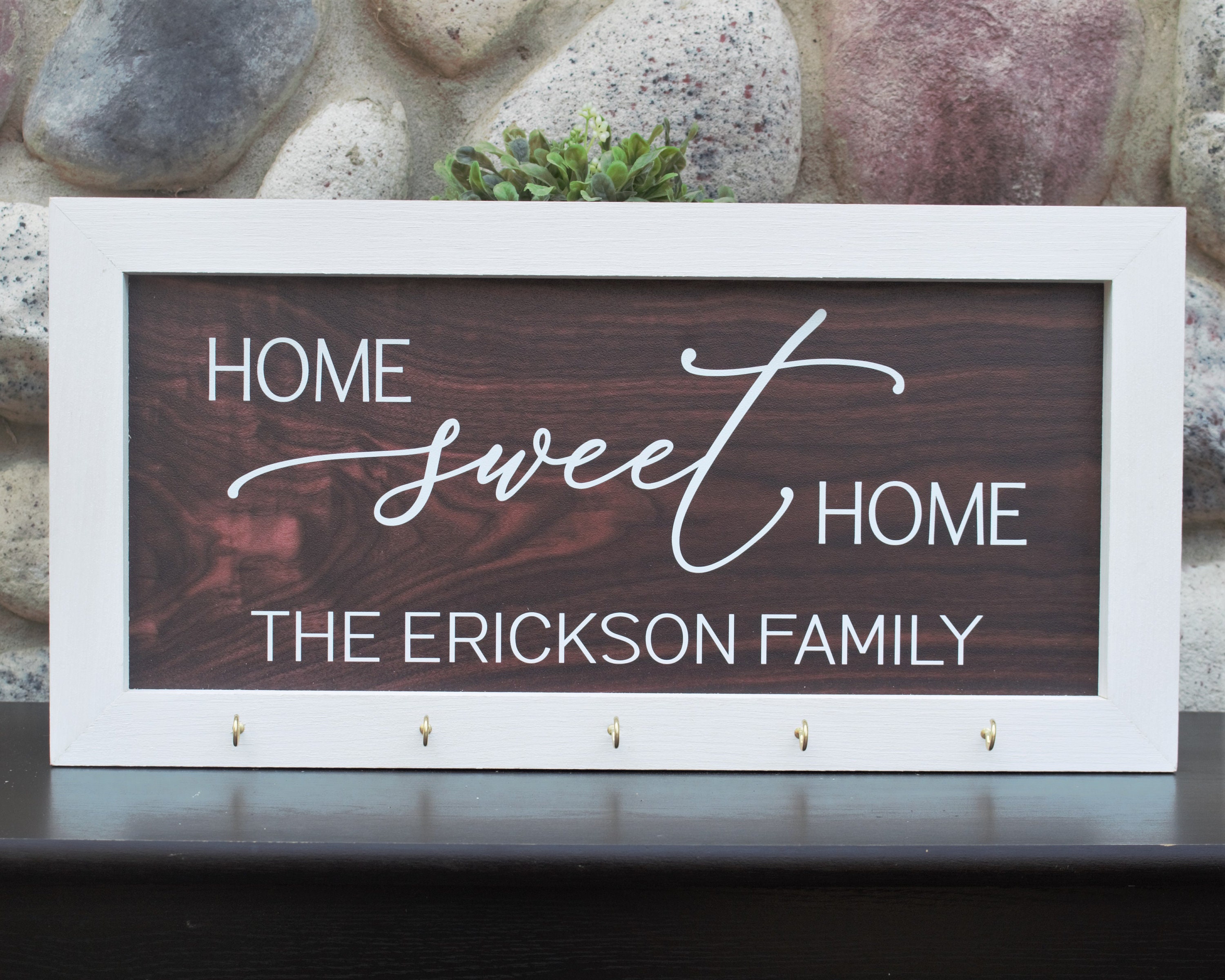 Home Sweet Home - Personalized Key Hanger, Key Holder - Gift for