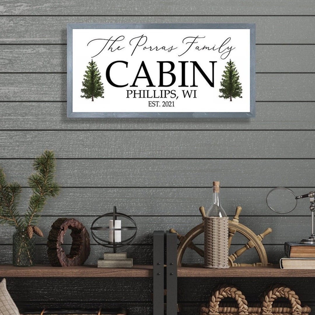 Custom Cabin Signspersonalized Cabin Sign for Cabin Giftscabin Art