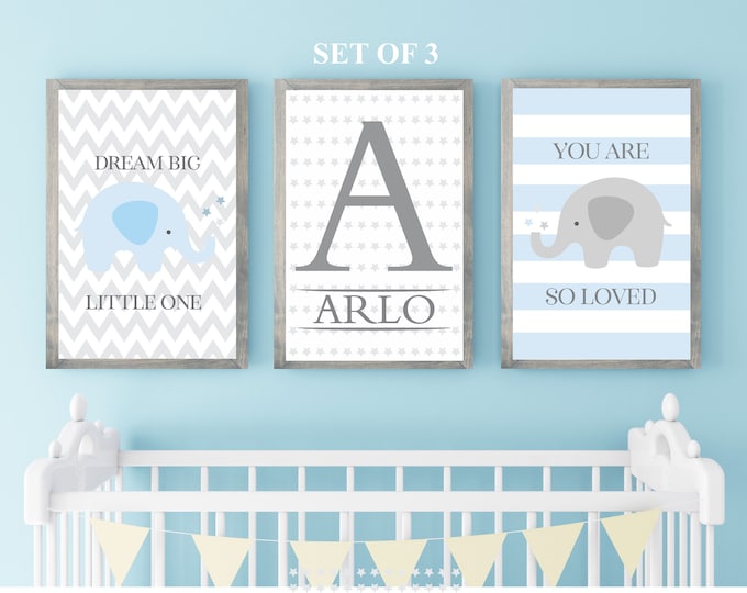 Baby's room decor-Baby name sign-Nursery name sign-above the crib sign-above the crib decor-new baby gift-nursery wall art-nursery decor-boy