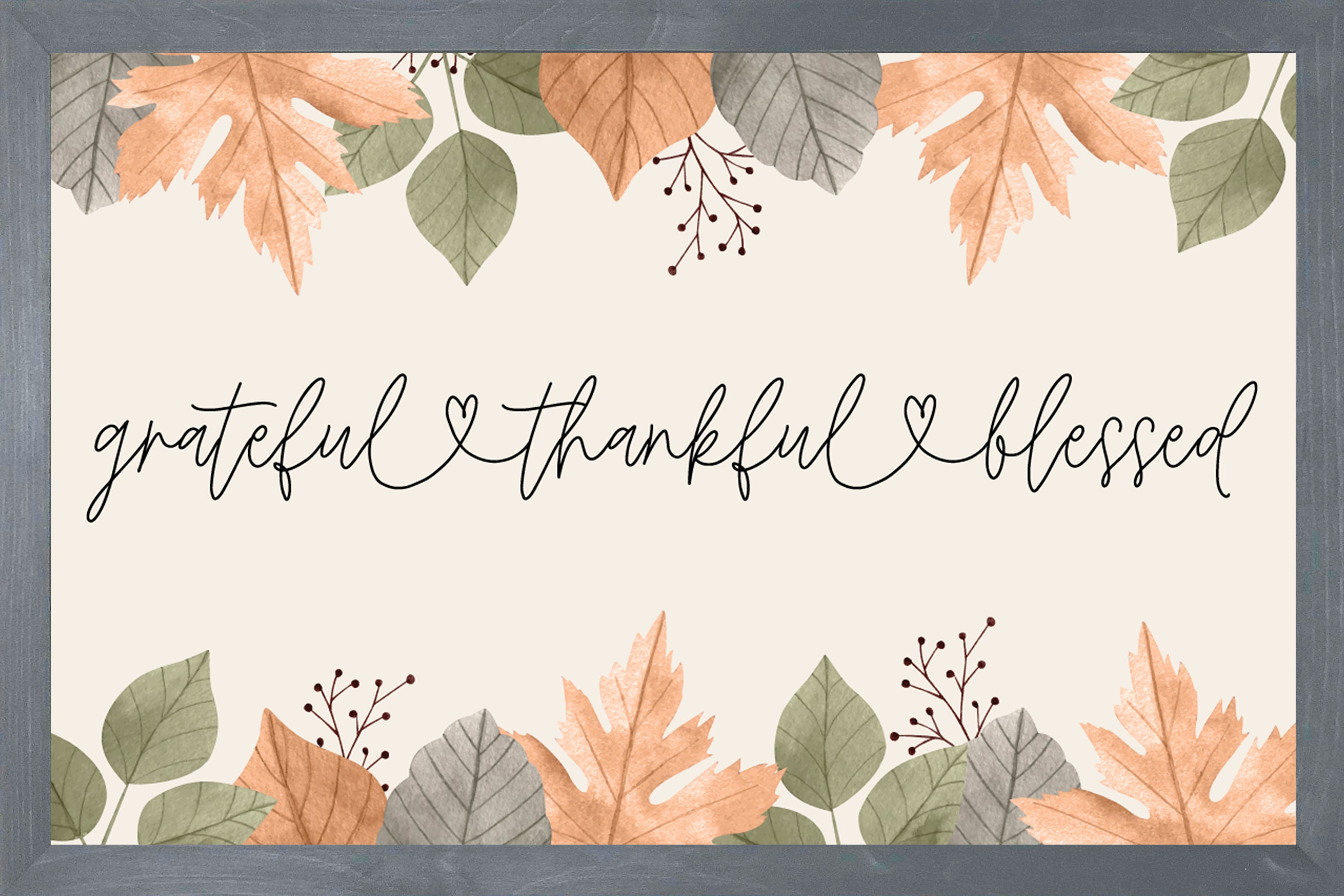 Fall wall decorFall wall artfall wood signsgrateful thankful blessed