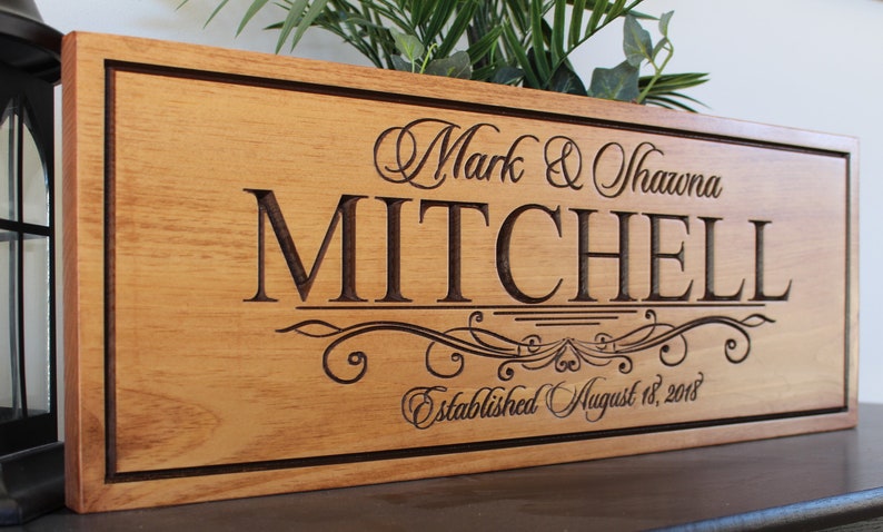 Personalized wedding gift for the couple-bride and groom gift-custom wedding gift sign-ENGRAVED wedding memento-save the date prop-sign-wood image 1