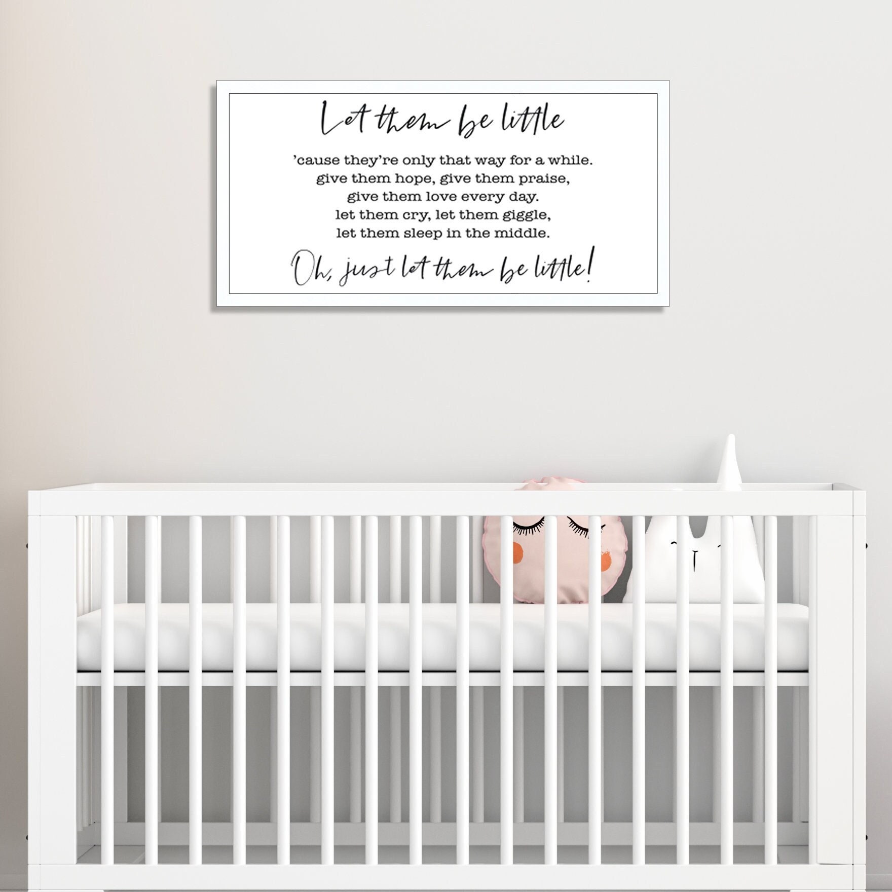 Nursery wood signlet them be little signbaby room signnew baby gift fornursery wall art
