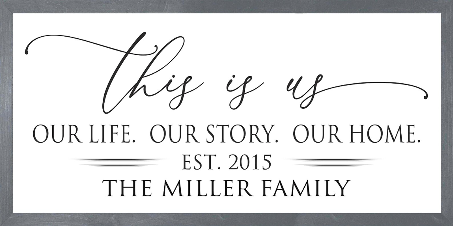 Family Name Signthis is Us Wood Signlast Name Signfamily Etsy