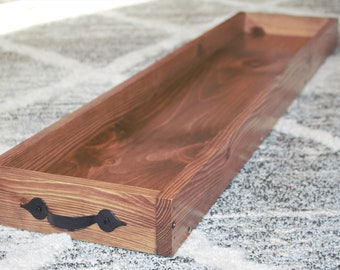 Dining room centerpiece-long wood tray-Farmhouse table trough-mantle-Farmhouse table decor-tray for decor-farmhouse table tray centerpiece