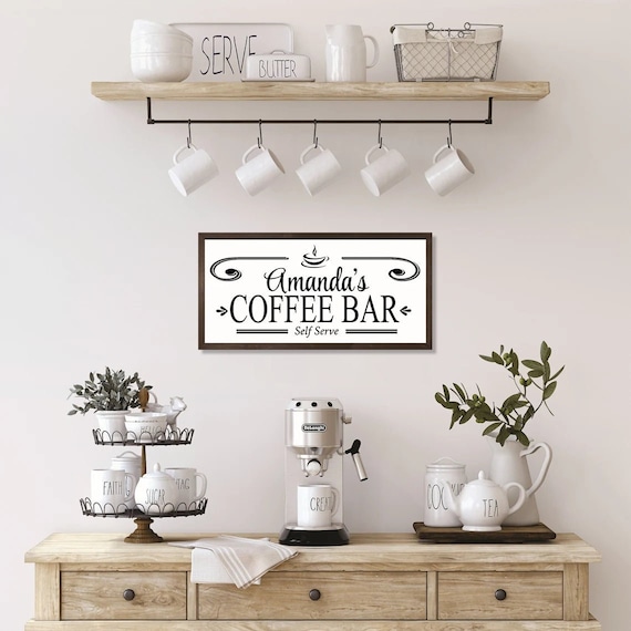 Personalized Coffee and Tea Bar Sign Coffee Tea Bar Kitchen -  Portugal