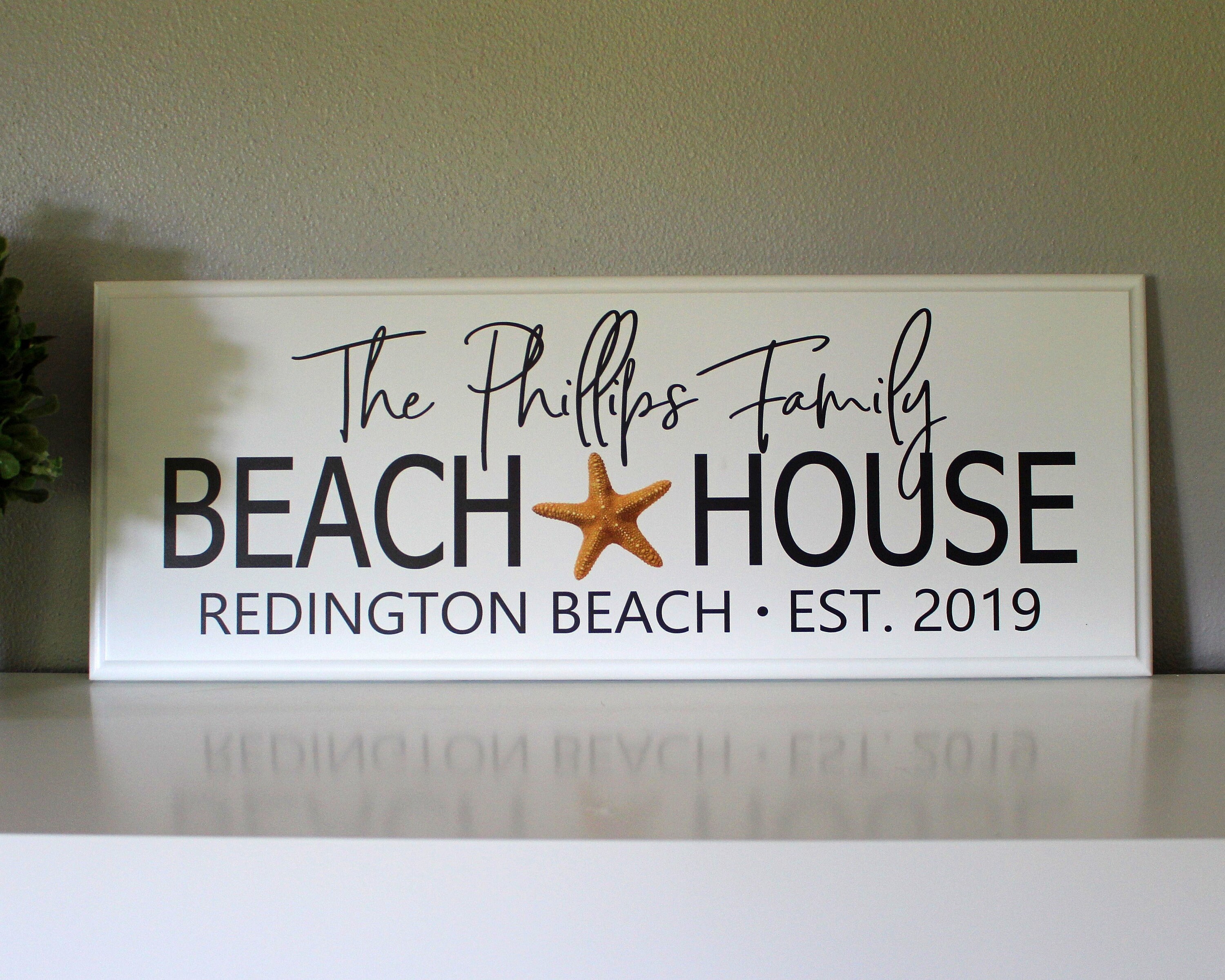 Personalized beach house sign, beach house decor, beach sign, beach