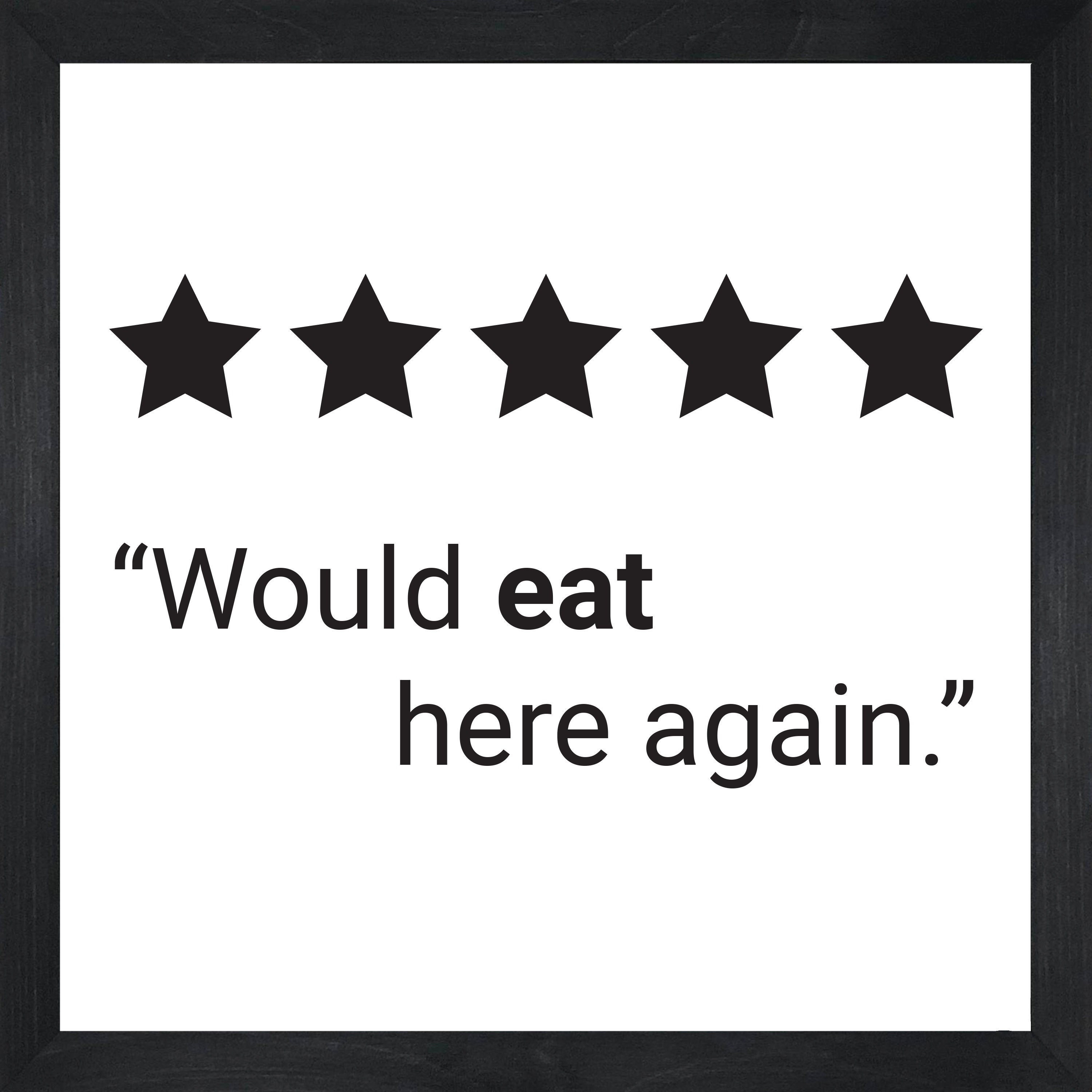 Would Eat Here Again Kitchen Decor Kitchen Wall Decor Funny 