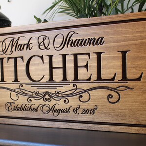 Personalized wedding gift for the couple-bride and groom gift-custom wedding gift sign-ENGRAVED wedding memento-save the date prop-sign-wood Bild 6