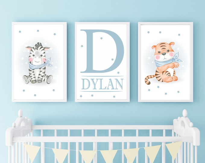 Baby's room decor-Baby name sign-Nursery name sign-above the crib sign-above the crib decor-new baby gift-nursery wall art-nursery decor-boy