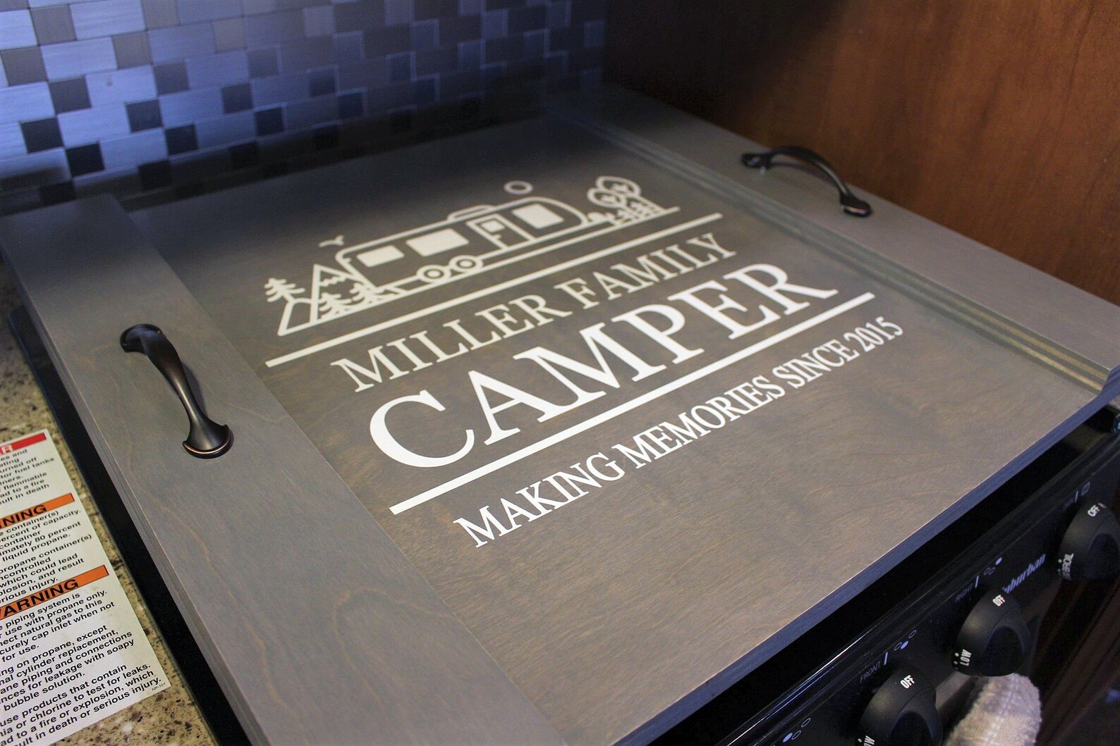 Camping Stove Covercamper Noodle Boardcamper Stovetop Etsy