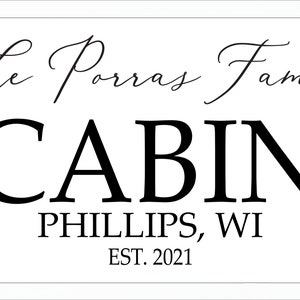 Custom cabin signs-personalized cabin sign for cabin gifts-cabin art-cabin decor-family cabin sign-wall sign image 10