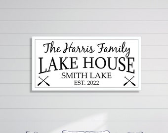 Personalized lake house sign-cottage-custom lake house sign-decor cabin-vacation home-lodge sign-life is better at the lake-wood lake sign