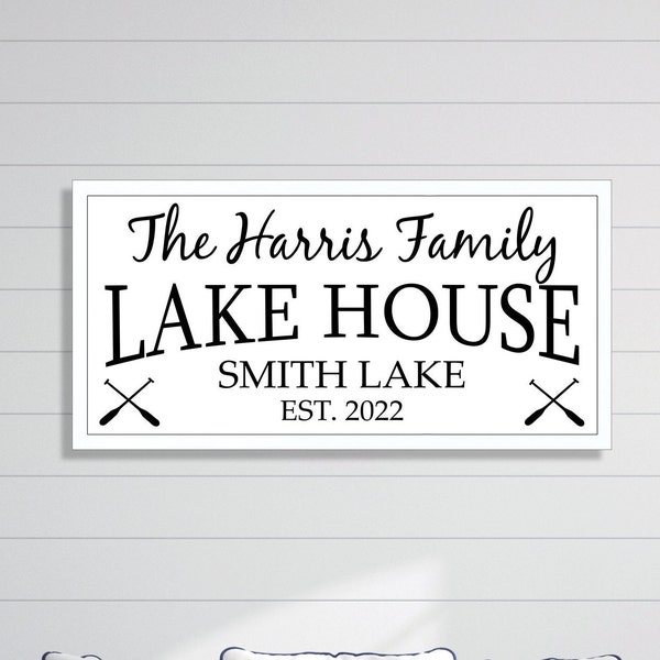 Personalized lake house sign-cottage-custom lake house sign-decor cabin-vacation home-lodge sign-life is better at the lake-wood lake sign