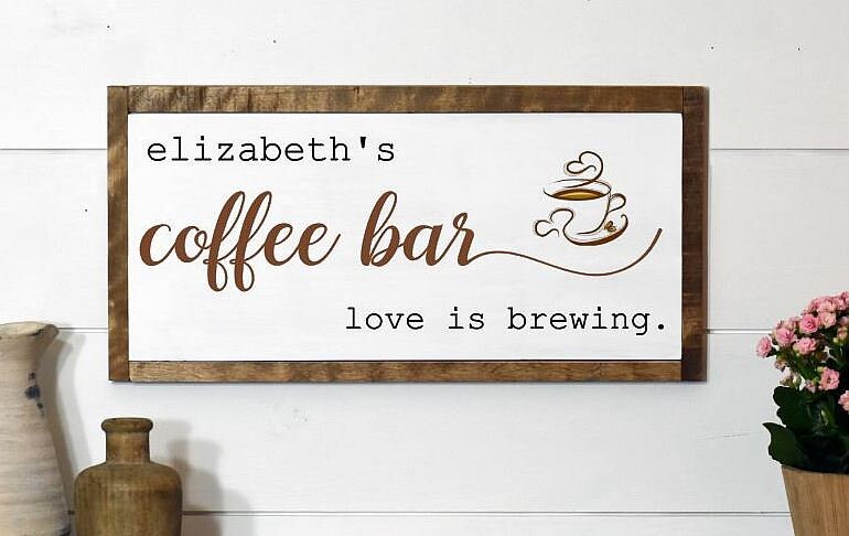 Coffee Bar Sign Coffee Bar Decor Kitchen Sign Coffee Sign