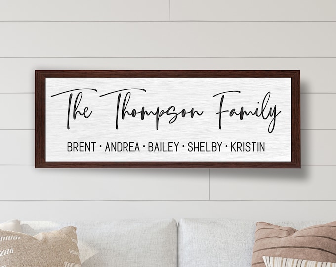 Family name sign Last name sign Printable art Family sign Personalized sign Personalized gift Anniversary gift Farmhouse decor