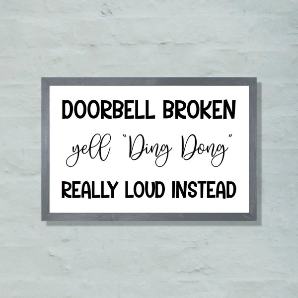 Doorbell Broken Sign - Etsy