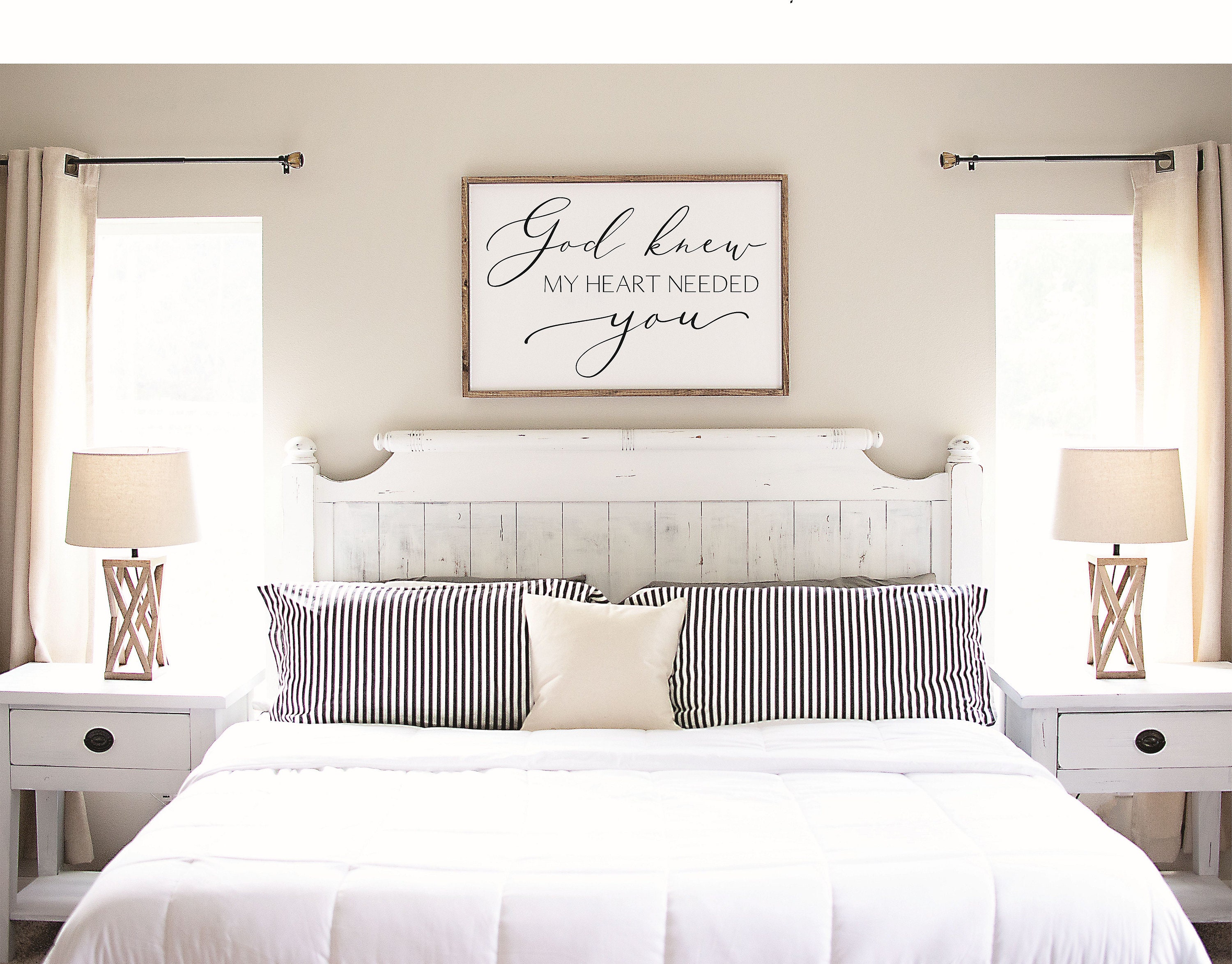 Master bedroom wall decor over the bed-wedding anniversary gift-wall