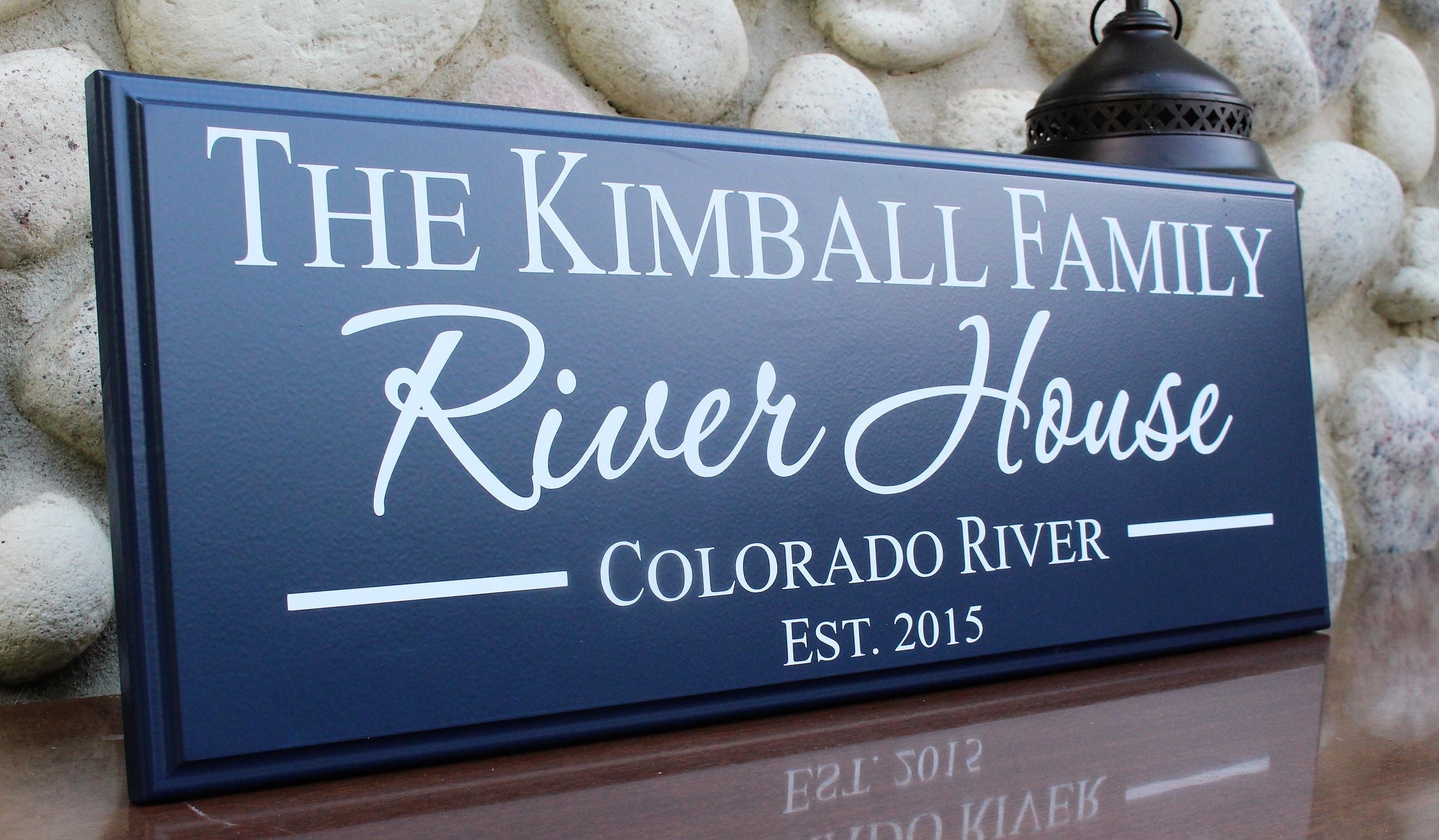 Personalized river house signriver house decorfamily river Etsy