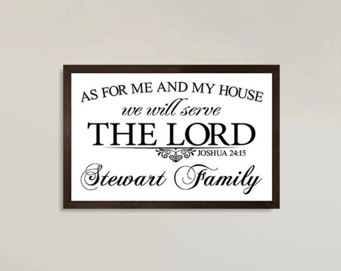 As for me and my house wood sign-Joshua 24 15 sign-christian gifts-christian home decor-religious gifts-scripture wall art-bible scripture