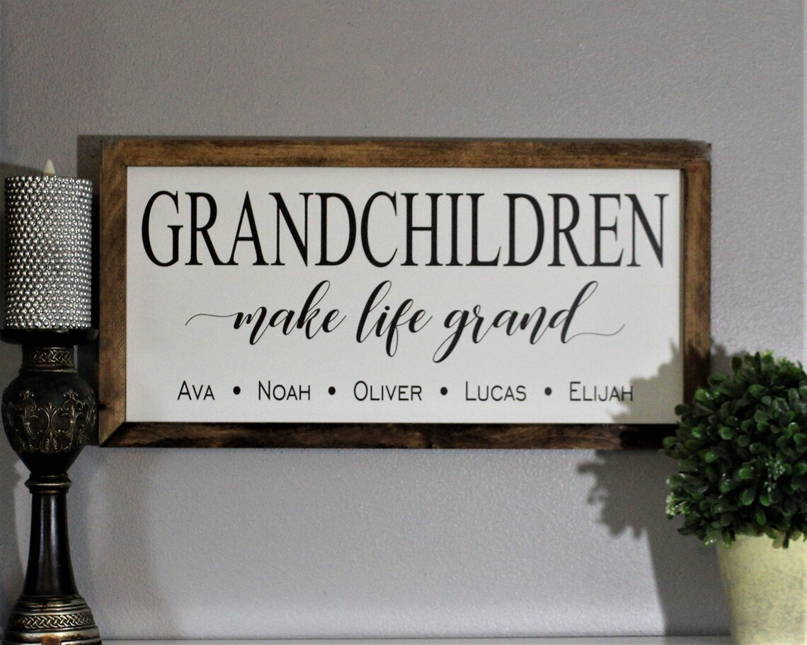 Gift for Grandparentssign With Namesgrandchildren Sign Etsy