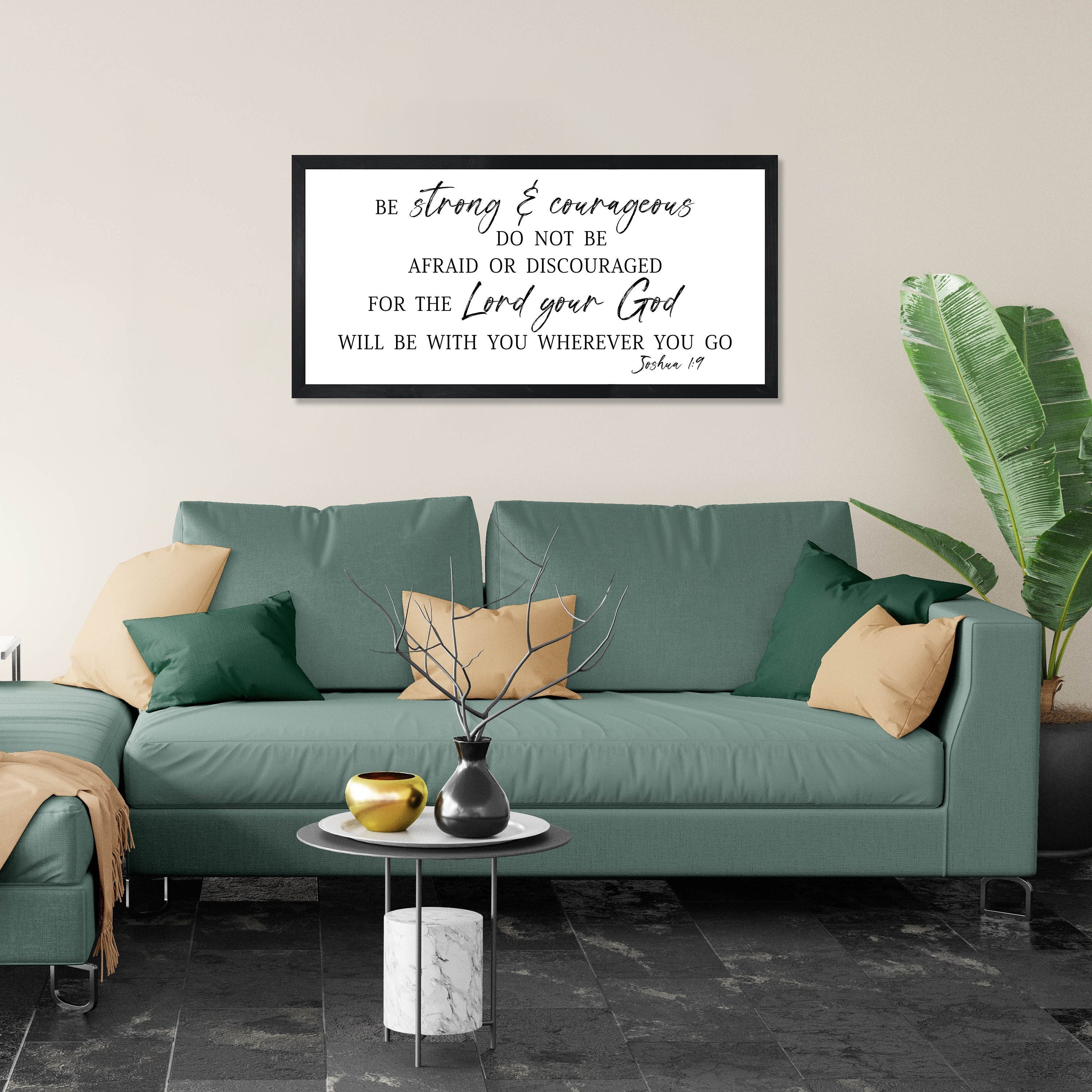 Scripture wall decorbe strong and courageous wall art woodscripture wall signbible verse wall