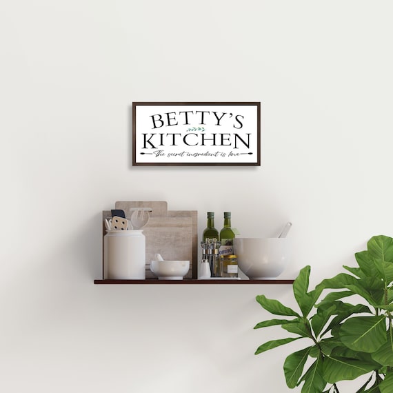 Personalized Kitchen Signs-gifts-decor-items-kitchen Decor-art-gift for Mom  Birthday-name Sign-gift for Cook-chef-custom Kitchen Sign 