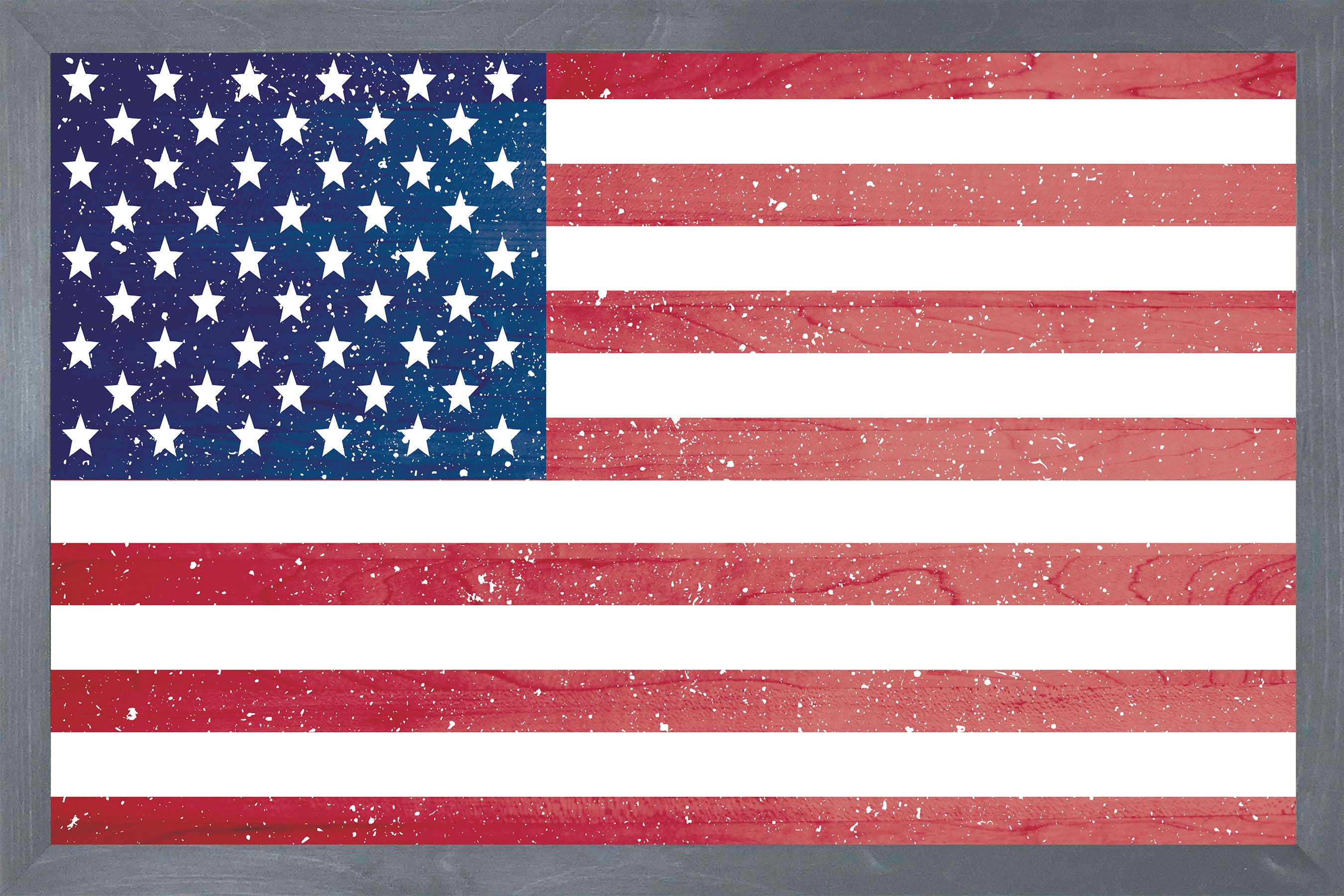 Wood flag signframed flag artPatriotic wall decorframed sign