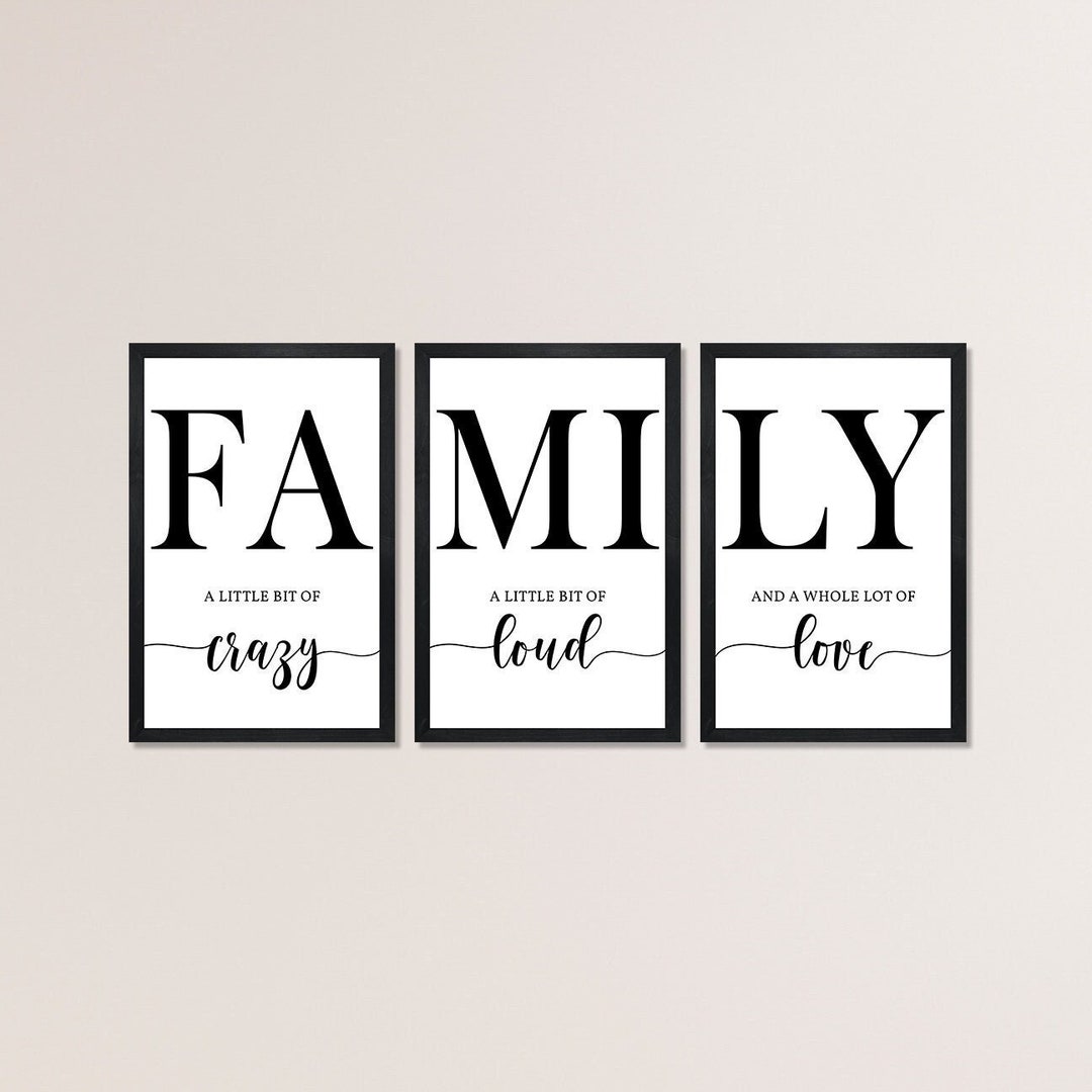 Family a Little Bit of Crazy a Little Bit of Loudfamily Sign Wood for