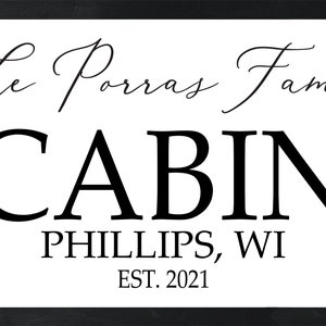 Custom cabin signs-personalized cabin sign for cabin gifts-cabin art-cabin decor-family cabin sign-wall sign image 7