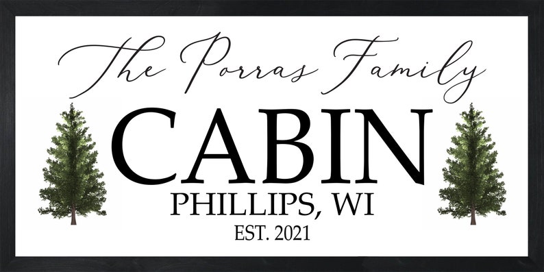 Custom cabin signs-personalized cabin sign for cabin gifts-cabin art-cabin decor-family cabin sign-wall sign image 7