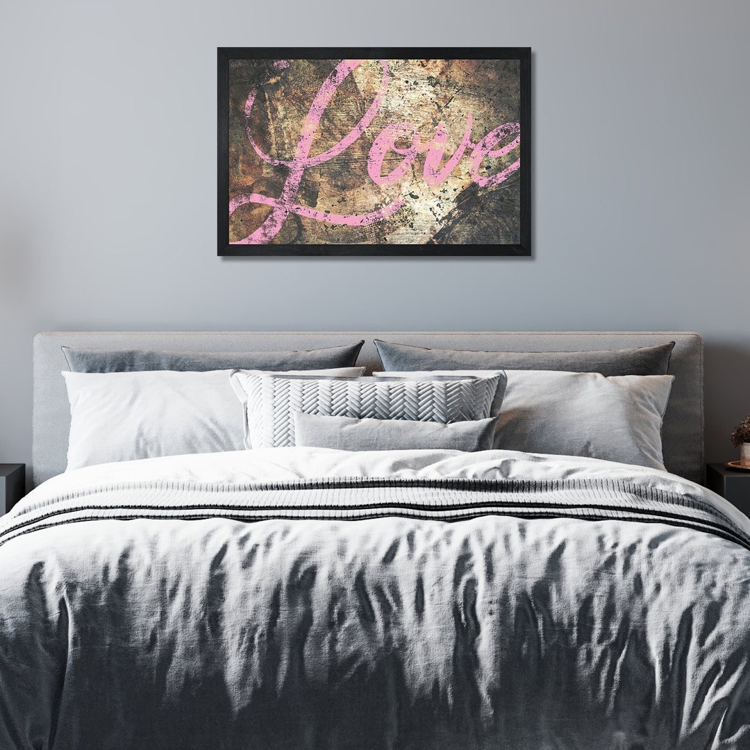 Love Sign Woodmaster Bedroom Wall Decordistressed Love Sign Etsy